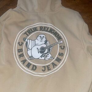 True Religion Tan Zip-Up Hoodie